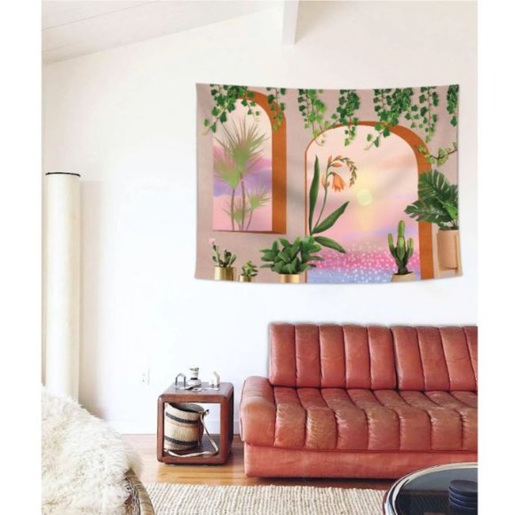 Pink Floral Tapestry 🌷🌿 - Picture 3 of 3